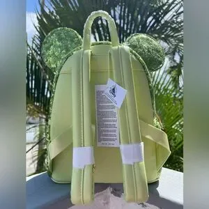 Loungefly Disney NWT Backpack HIDDEN Mickey Heads in Dazzling KiwiGreen Sequins Hidden Mickey Green Loungefly Sequin Backpack - nhima.co.zm main image 4